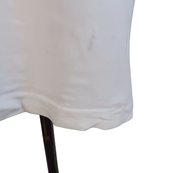 Medium Men's Single Stitch T-shirt Vintage Trashed White Crew Neck 1980's Plain - Picture 4 of 6